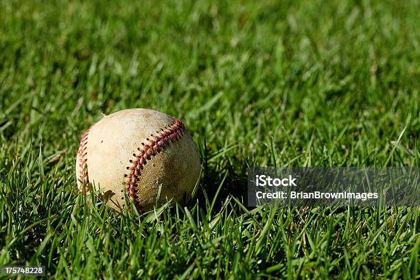 Baseball - Fotografie stock e altre immagini di Attrezzatura sportiva - Attrezzatura sportiva, Colore verde, Composizione orizzontale