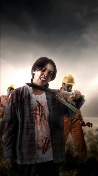 istock Scary zombie. Halloween concept 1757487991