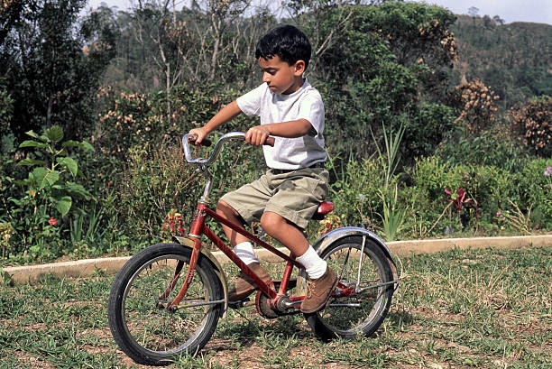istock Boy learning to drive bike. 175749371