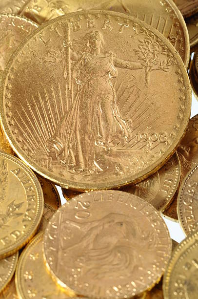 istock Lot of Gold coins for saving 175750928