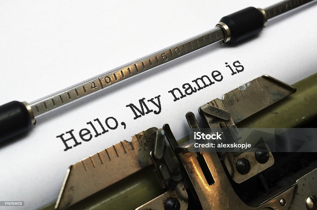 Hola, mi nombre es - Foto de stock de Hello - Palabra en inglés libre de derechos