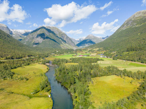 istock Drone flying above stunning lake in Norway 1757515235