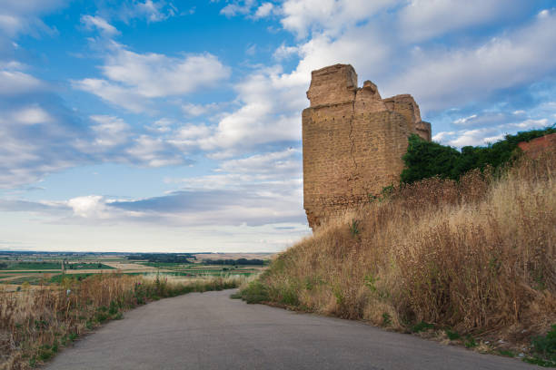 Ruined Muslim Castle in Valderas, Leon, Tierra de Campos, Castile and Leon