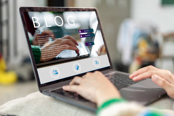 istock Social media online content, freelance worker, working online, content creator, woman using laptop, woman reading blog online on computer at home 1757536902