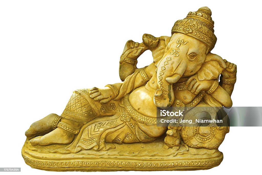 Ganesh Estátua com Traçado de Recorte - Royalty-free Cena de tranquilidade Foto de stock
