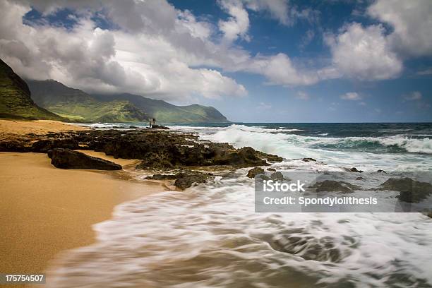 Oahu West Coastline Hawaii Stock Photo - Download Image Now - Oahu, Acute Angle, Beach