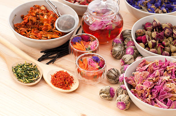 istock Herbal natural floral tea infusion with dry flowers 175754548