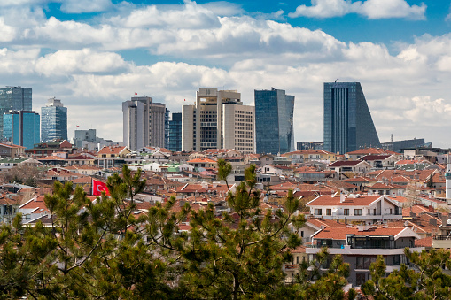 Casual capital city Ankara cityscape photo showcasing the capital's unique Turkish atmosphere and architecture