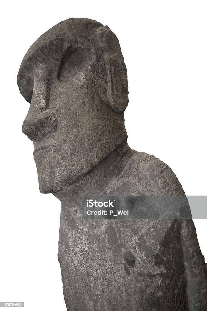 Antiga Estátua Moai - Royalty-free Antiguidades Foto de stock