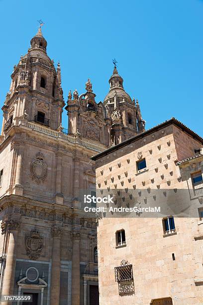 House Of The Shells And Clerecía Salamanca Stock Photo - Download Image Now - Animal Shell, Architecture, Built Structure