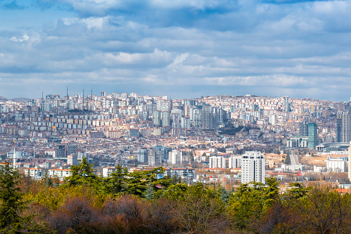 Casual capital city Ankara cityscape photo showcasing the capital's unique Turkish atmosphere and architecture