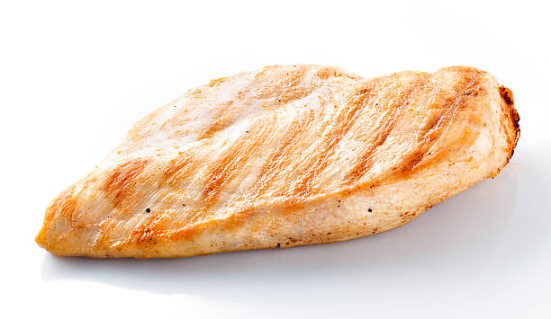 istock Grilled chicken fillet on white background  175755744