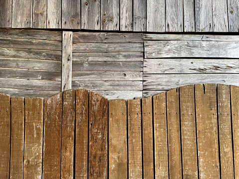 Old wooden wall and fence
