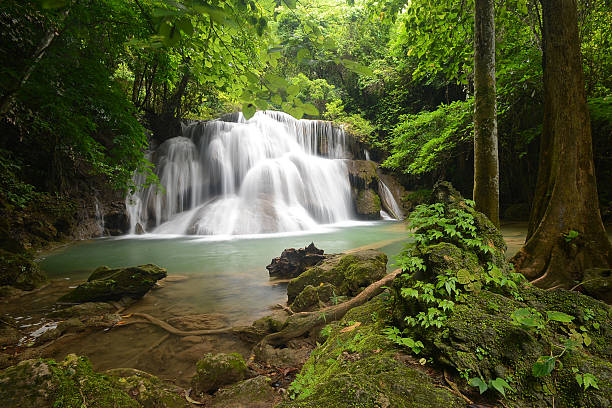 istock Deep forest Waterfall in Kanchanaburi, Thailand 175756186