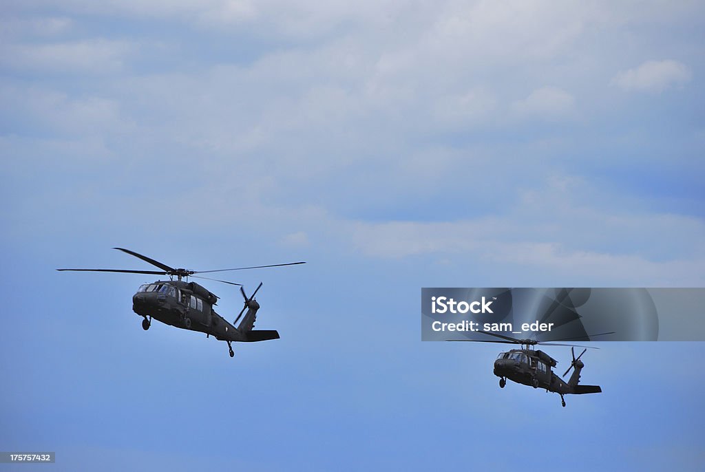 Zwei Hubschrauber - Lizenzfrei Blau Stock-Foto