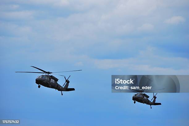 Zwei Hubschrauber Stockfoto und mehr Bilder von Blau - Blau, Bunt - Farbton, Ereignis