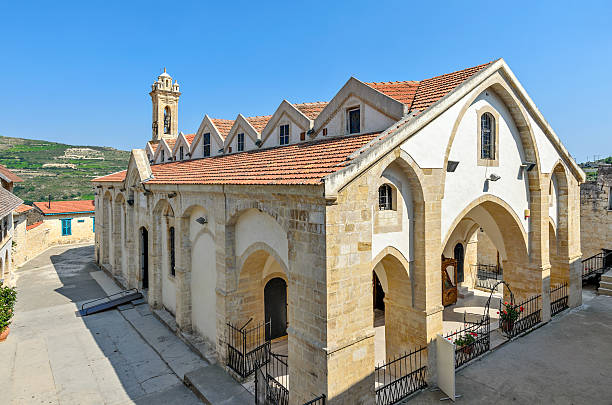 Church in cyprus orthodox monastery stock photo