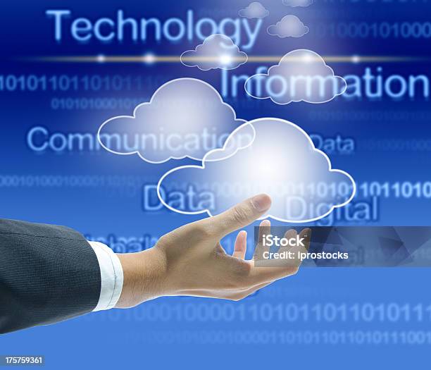 Businessman Hand With Cloud Computing Concept Stock Photo - Download Image Now - Abstract, Adult, Backgrounds