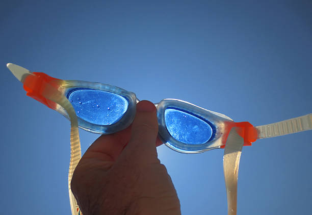 Swimming goggles stock photo
