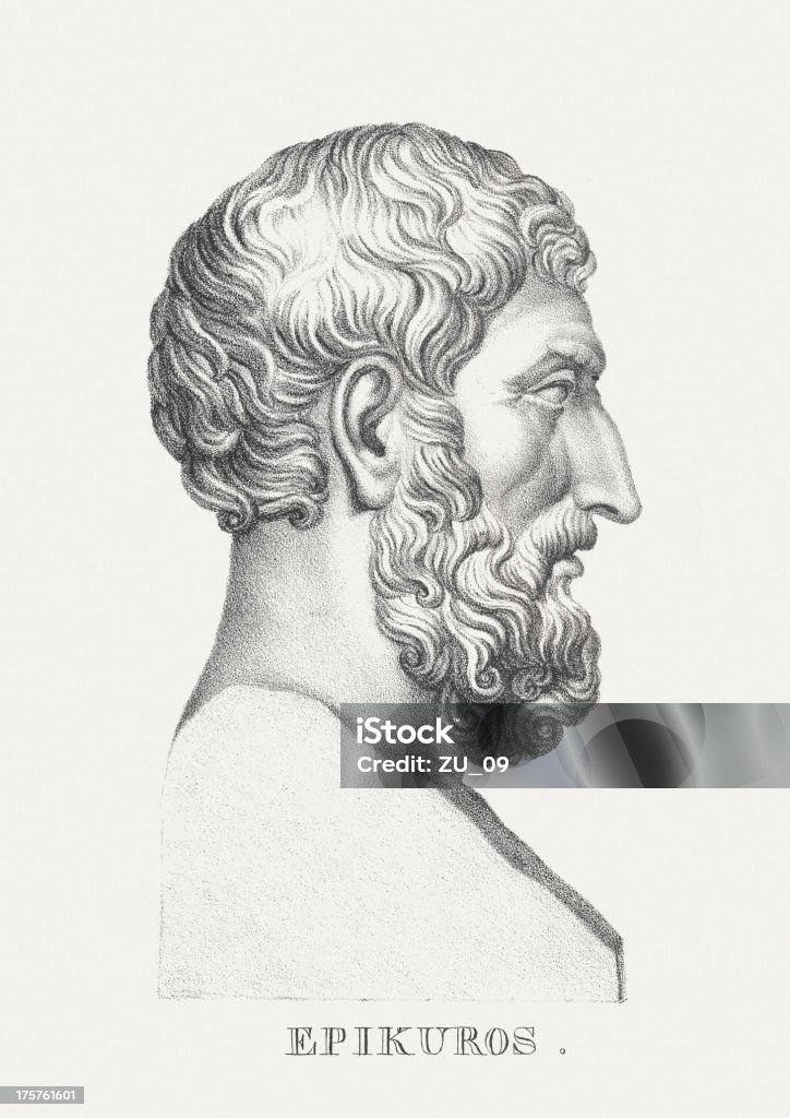 Ảnh Minh Họa Tượng Bán Thân Của Epicurus Một Nhà Triết Học Hy Lạp In Thạch  Bản Xuất Bản Năm 1830 Hình Minh Họa Sẵn Có - Tải Xuống Hình Ảnh Ngay