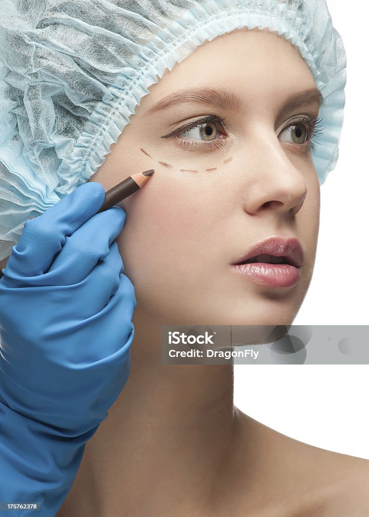 Visage de femme avant l'opération de chirurgie plastique - Photo de 20-24 ans libre de droits