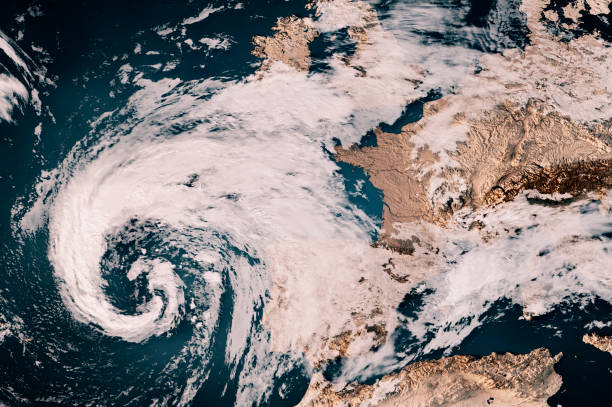 istock Storm Babet 2023 Cloud Map Western Europe 3D Render Neutral 1757628073