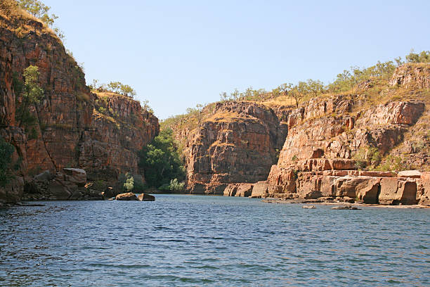 katherine gorge, australia - katherine australia northern territory ravine zdjęcia i obrazy z banku zdjęć