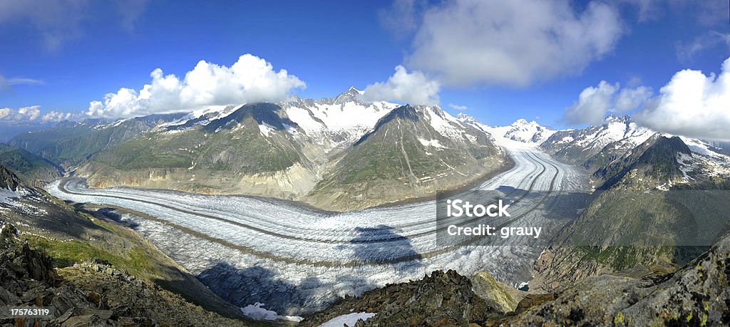 Die Aletschgletscher - Lizenzfrei Aletschgletscher Stock-Foto