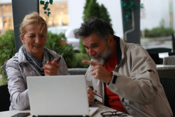 istock Senior couple shopping online 1757633905