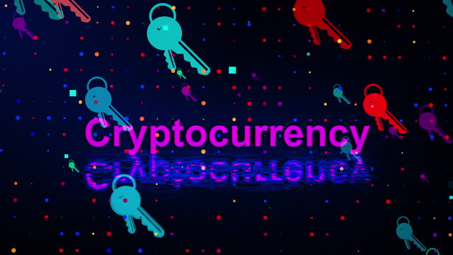 Cryptocurrency keys background