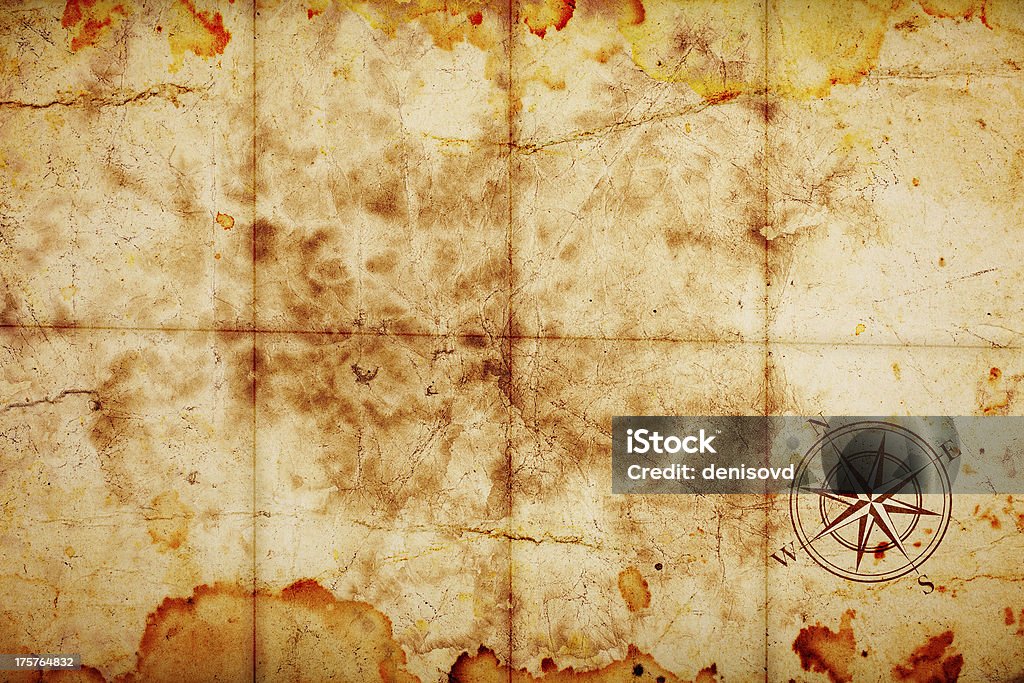 old treasure map old treasure map with compass Compass Rose stock illustration
