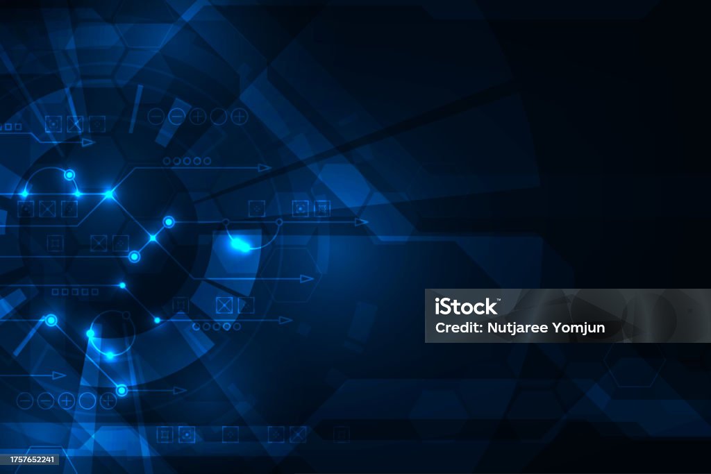 Vector Tech Circle Abstract Technology Futuristic Digital Hitech ...