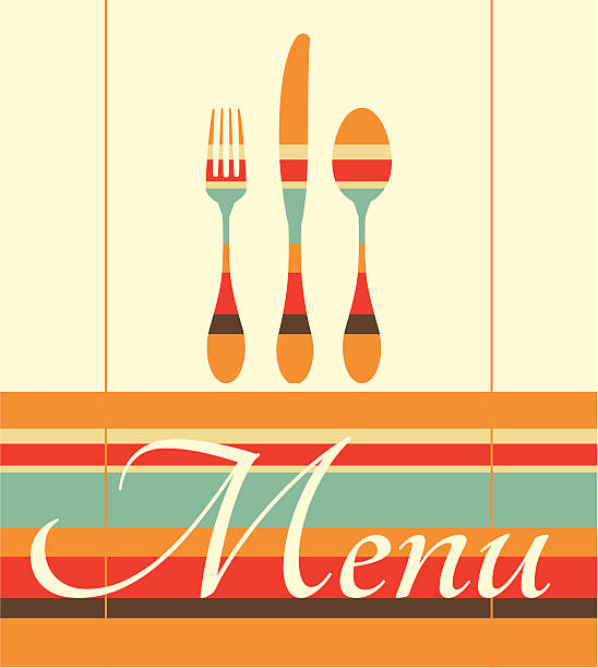 ilustraciones, imágenes clip art, dibujos animados e iconos de stock de menú del restaurante medio - retro revival chef restaurant menu