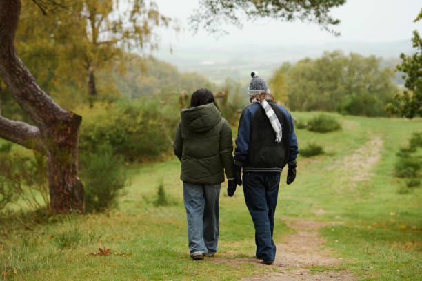 istock Young women going for a walk outdoors in autumn. 1757666276