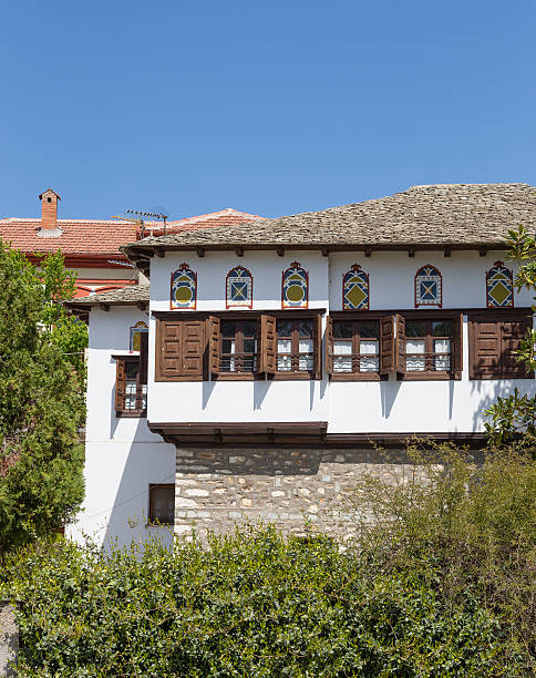 Architecture of Pelion mount region, Thessaly, Greece Typical traditional architecture of Pelion mount region, Thessaly, Greece. pilio greece stock pictures, royalty-free photos & images