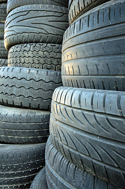 istock Old used car tires 175772129