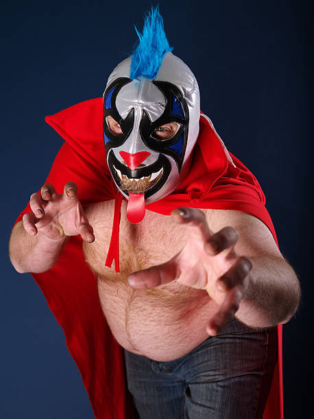 istock Mexican wrestling portrait 175772682