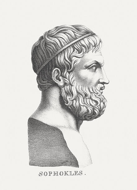 sophocles (c). -기원전 497/6입니다. 406/5 bc), publ. c.1830 - sophocles stock illustrations