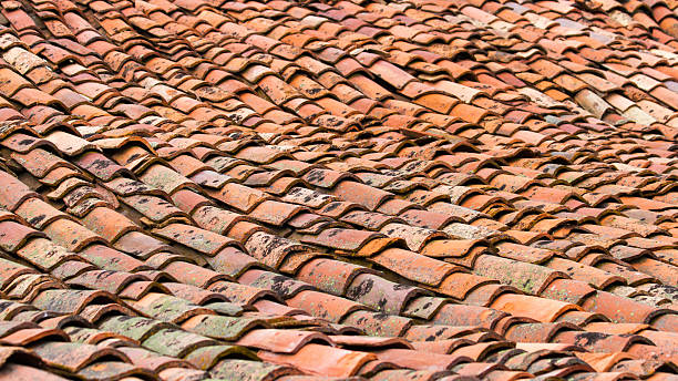 Red Roof - Red tile roof stock photo