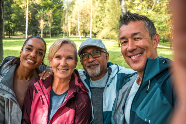 istock Diverse Friends Taking Post-Workout Selfie in Public Park 1757748035