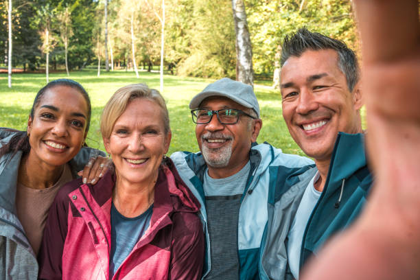 istock Diverse Friends Taking a Selfie with Smartphone in a Public Park After Workout 1757748040