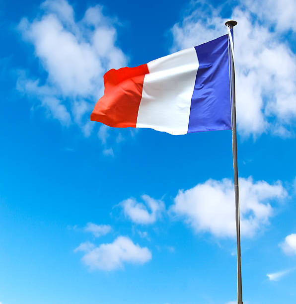 istock French flag on a background of blue sky 175775311