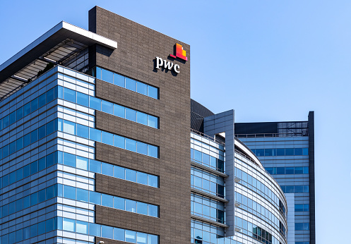 Warsaw, Poland - July 25, 2021: International Business Center IBC office complex at Wawelska and Polna street in Mokotow district of Warsaw