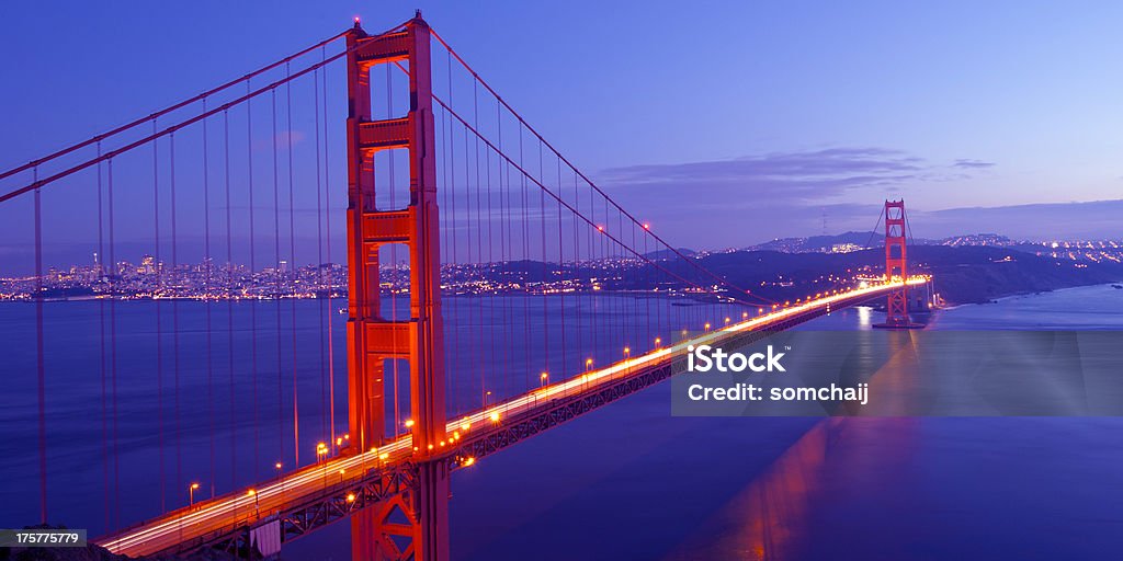 Ponte Golden Gate, à noite - Royalty-free Ao Ar Livre Foto de stock