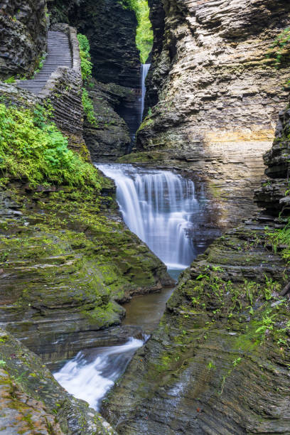 istock Vertical distant shot of the Cavern Cascade in Watkins Glen State Park 1757761509