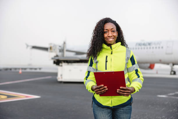 istock Happy Woman Airport Engineer 1757768436