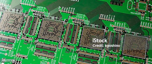 Primo Del Circuito Stampato - Fotografie stock e altre immagini di Brillante - Brillante, Close-up, Colore verde