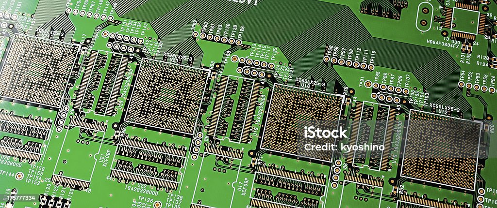 回路基板のクローズアップ - つながりのロイヤリティフリーストックフォト