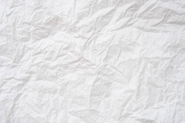 istock Wrinkled or crumpled white stencil paper used for background texture 1757774812
