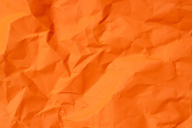 istock Orange crumpled paper texture used for paper background texture in decorative art work 1757775355